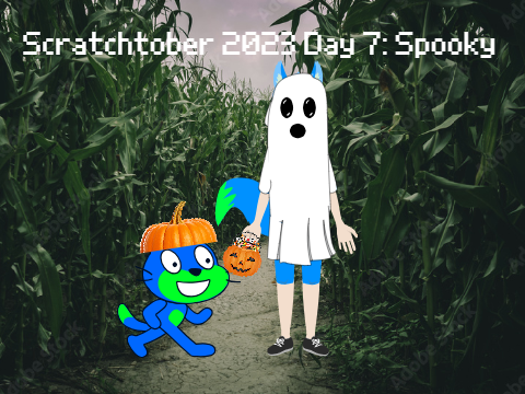 My Spooky project for Day 7 of Scratchtober 2023
