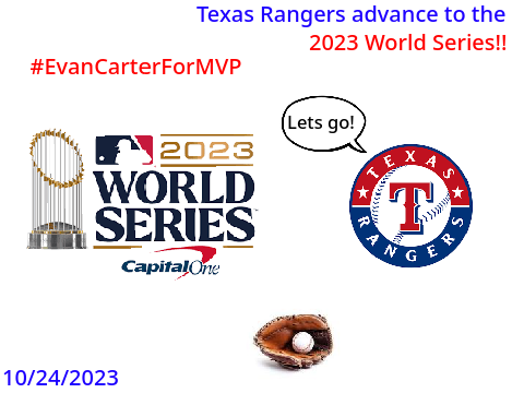 Welcome to the 2023 World Series Rangers!!