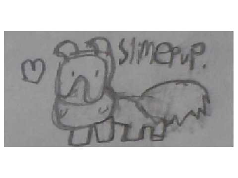 Slimepup I drew on my math paper today