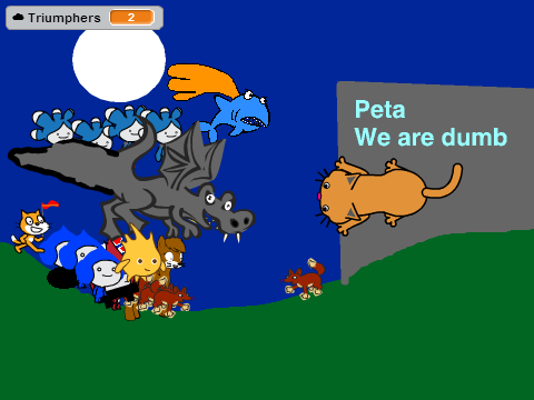 Add yourself defending PETA 