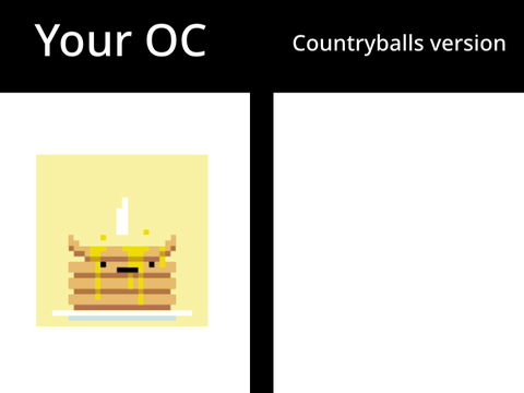 Draw your OC and I will turn it into Countryballs version remix