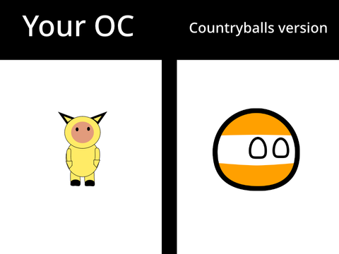 Draw your OC and I will turn it into Countryballs version My OC