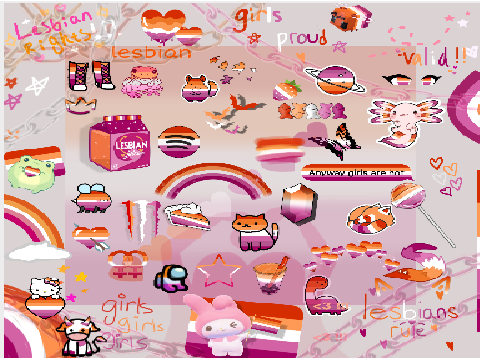 Lesbian Sticker Collage