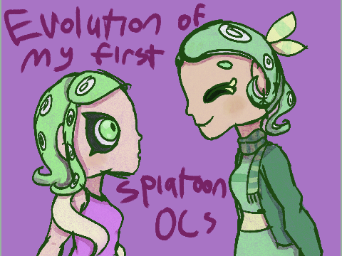evolution of my oldest splatoon ocs