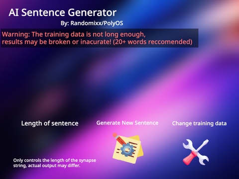 AI Sentence Generator | With Training Data #games #all