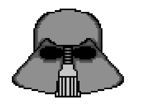 darth vader pixel art