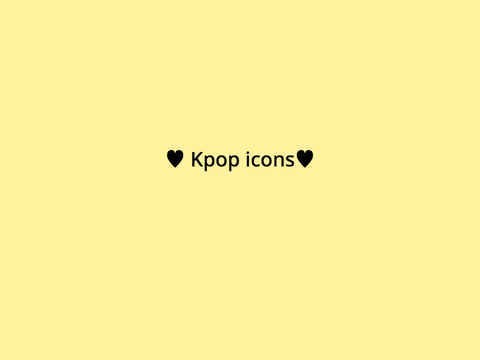  (⸝⸝ᵕᴗᵕ⸝⸝) ⓚ-pop icons 