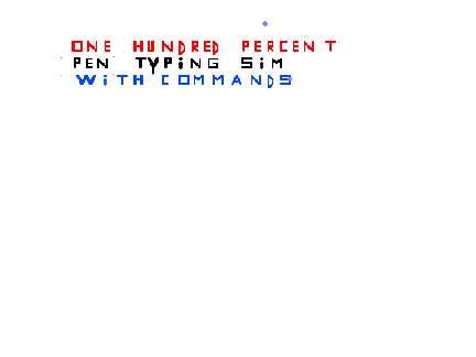 100% pen typing engine with commands 