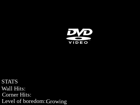 DVD Screensaver Simulator but it gets faster and faster and faster and...