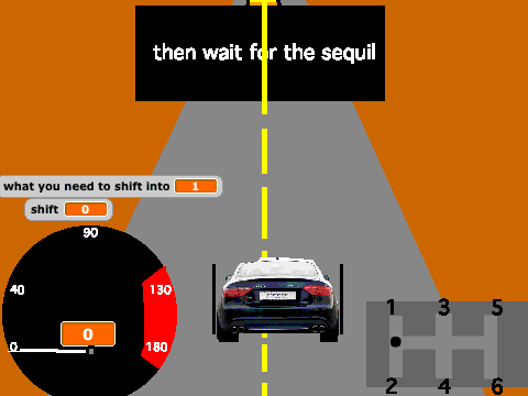 drive the turbo car w/ obstacles