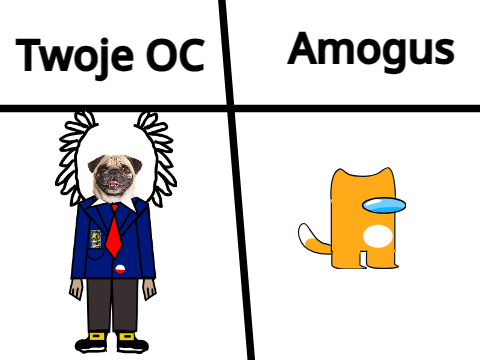 daj mi swoje oc a ja je przerobię na wersję amogus remix