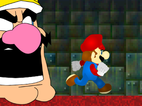 Me running from the Wario Apparition