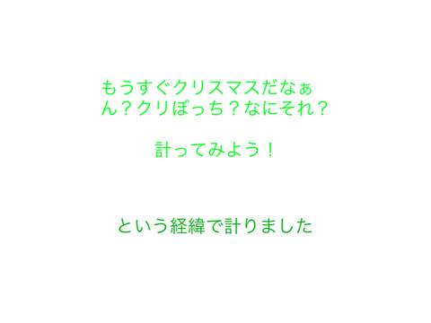 クリぼっち率計ってみました！