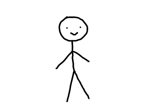 stickman, drawn by my friend