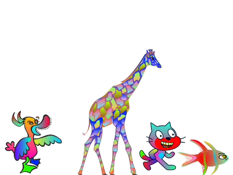 Colored animals colection