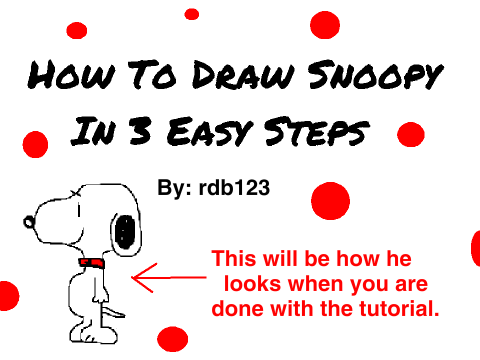 Snoopy Drawing Tutorial