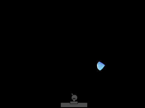 space laser in outer space pong with a diamond and a laser in space with asteroids to shoot