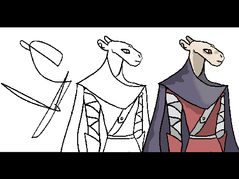 creating a character from a scribble :'D