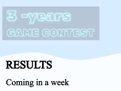 [CLOSED] 3 Years - game contest!