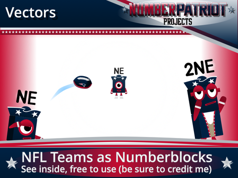 NFL Teams as Numberblocks