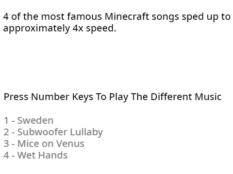 Minecraft Soundtrack Sped Up