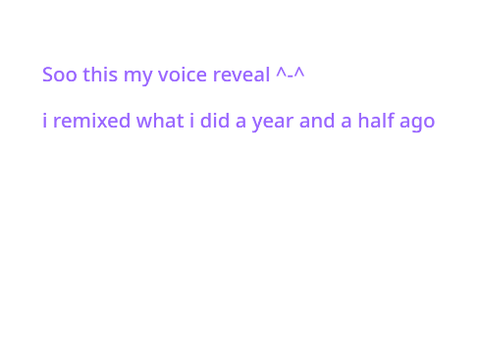 Voice rev/ me singing