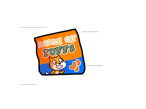 "Scratch Cat Puffs Flying"