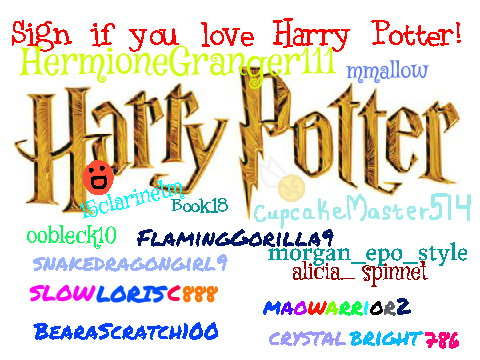 Sign If You Love Harry Potter!!!!!  remix remix remix remix remix remix remix