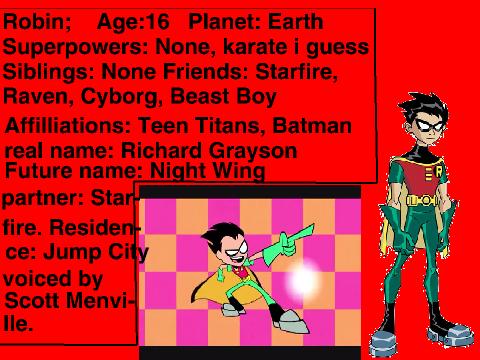 Robin imformation auto biography
