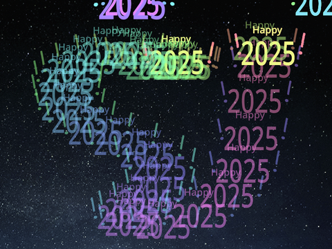 Happy 2025 mouse trail