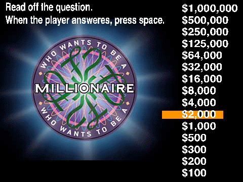 Who Wants to be a Millionare Simulator