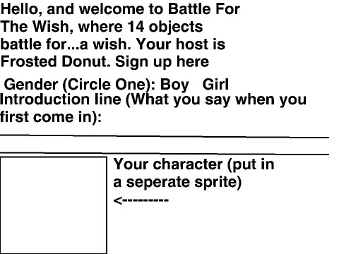 Battle For The Wish-Object Show-Sign Ups (1/14)