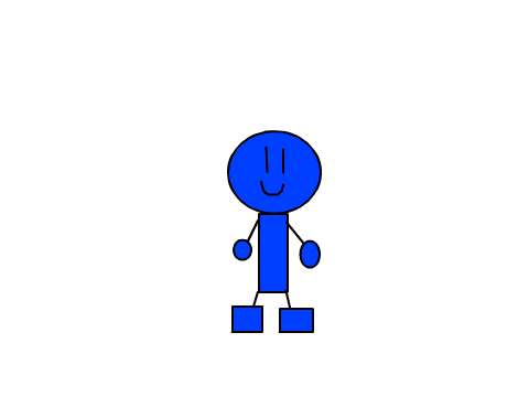 Blue Guy 3D (Full Rotation)