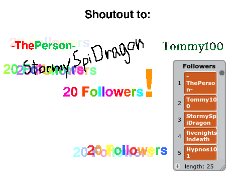 20 Followers!!!