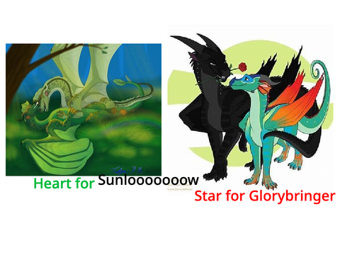 heart for Sunlow star for Glorybringer