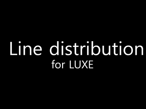 Line distribution for LUXE