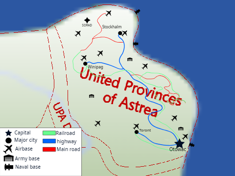 UPA tactical map