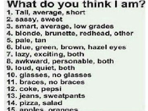 what do u think i am? 
