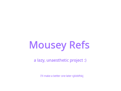 Mouse Refs <3 