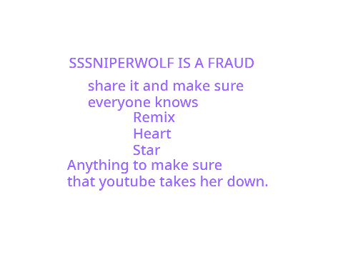 SSSniper wolf is a fraud