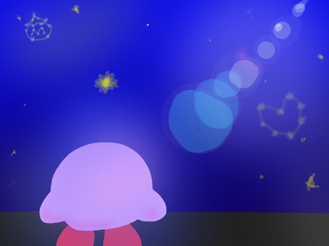 夜空ながめて
