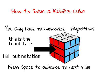 RUBIKS CUBE METHOD