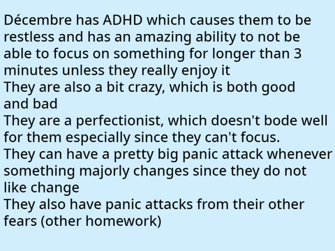 character homework|| 4