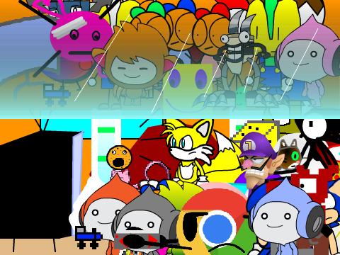 Add yourself watching T.V. with Chromey! remix remix