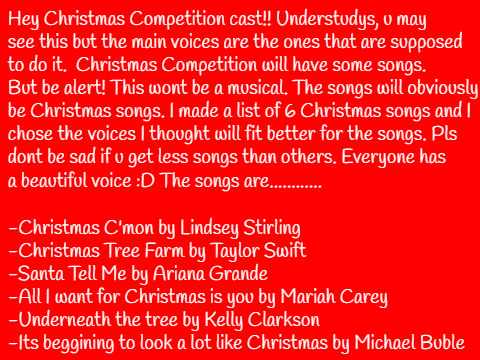 Christmas Competition Songs