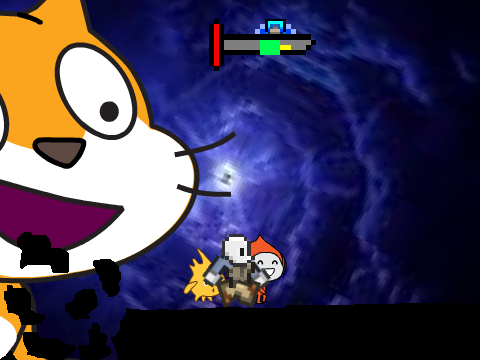 Add yourself running from an evil Scratch thing!