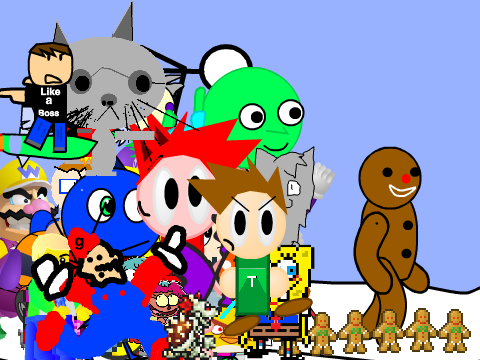 Add Yourself Chasing or running The Gingerbread Man!