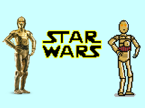 C-3po Pixel Art