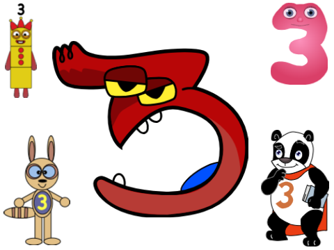 Different Number 3 Characters as Number Lore 3 (fixed)