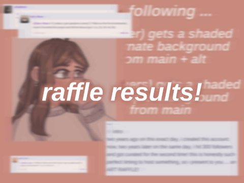 ✦ raffle results